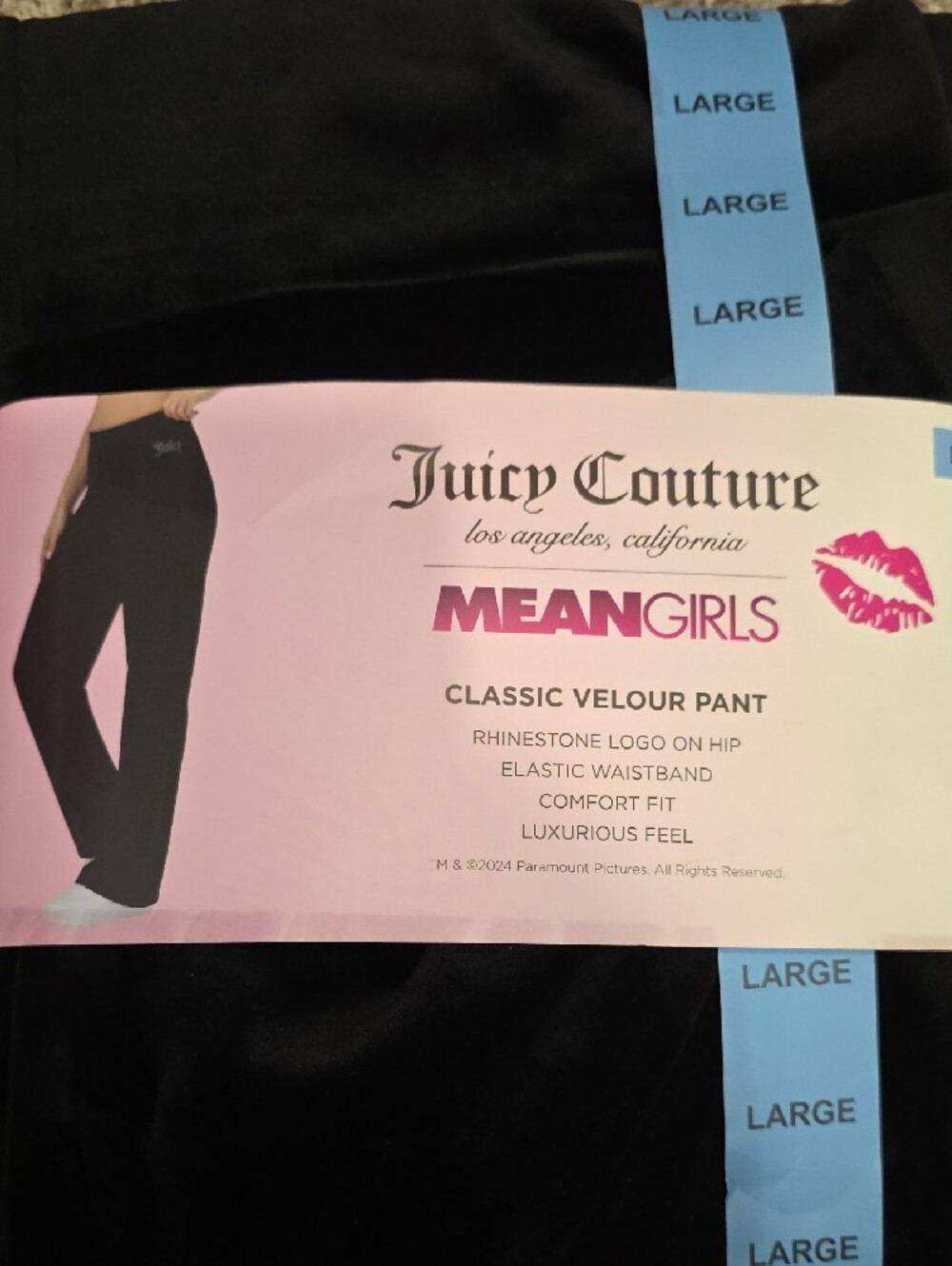 Juicy Couture Black Velour Lounge Pants - Picture 3 of 3